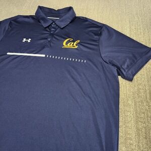 California Golden Bears Polo Shirt Men XL Under Armour Sideline Performance Blue